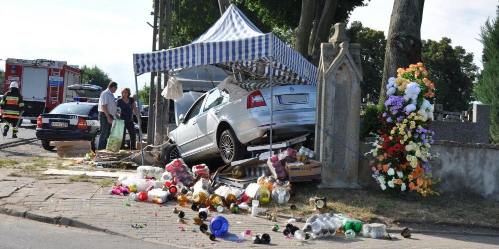 Potrącenie przy cmentarzu