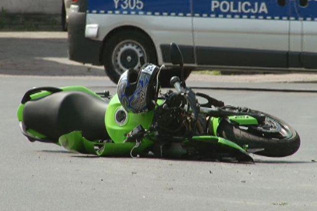 Wypadek motocyklisty