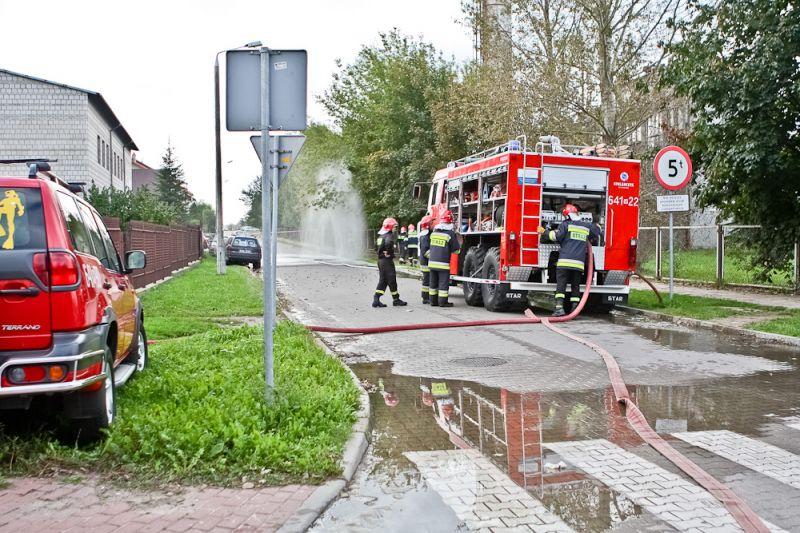 Wyciek gazu przy szpitalu i przedszkolu