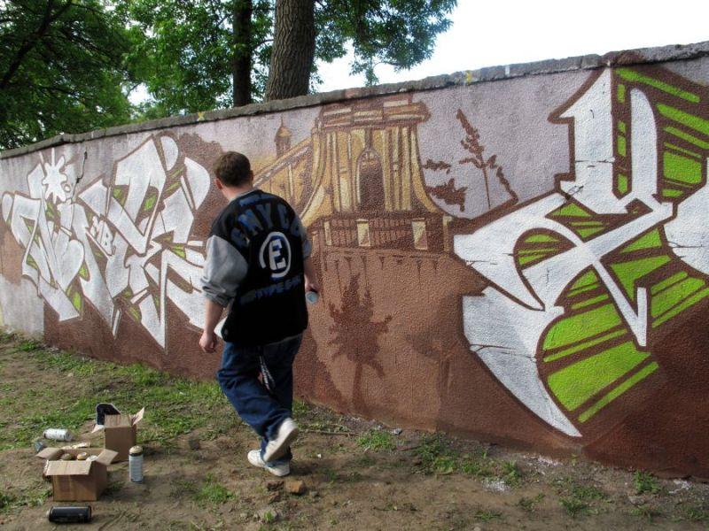 Siedleckie zabytki w wersji graffiti (galeria)