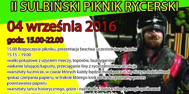 W niedzielę piknik rycerski