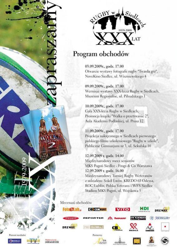 XXX-lecie rugby w Siedlcach
