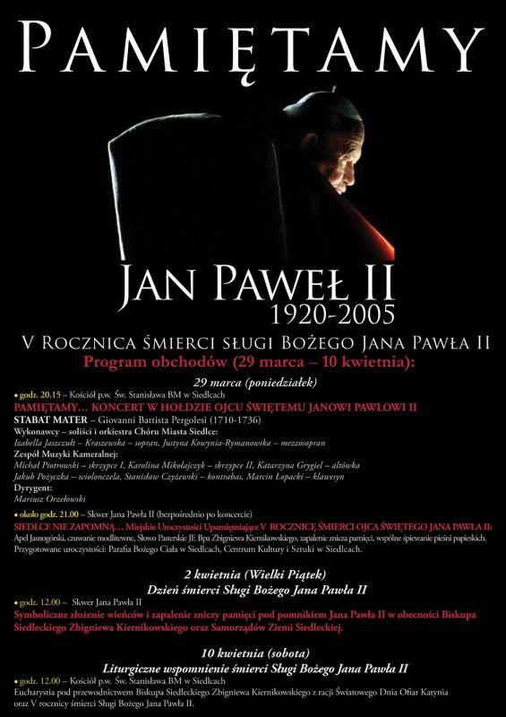 Obchody 5. rocznicy śmierci Jana Pawła II