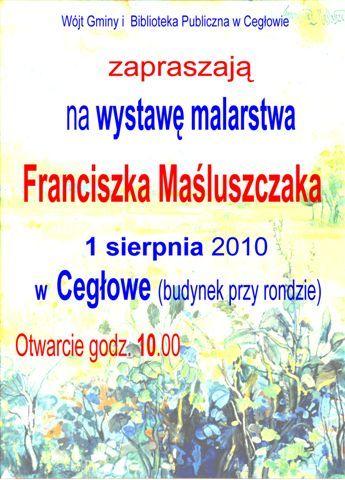 Wystawa malarstwa Franciszka Maśluszczaka