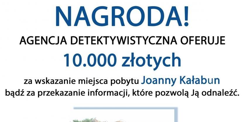 Nagroda za pomoc w odnalezieniu Joanny