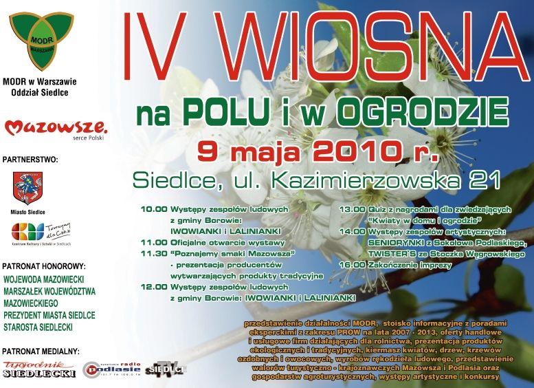 Wiosna na polu i w ogrodzie