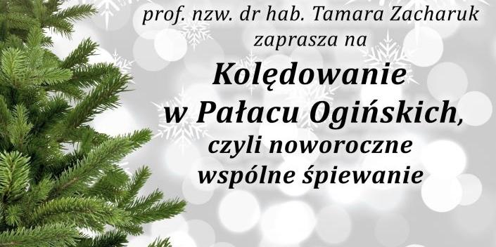 W Pałacu Ogińskich śpiewanie kolęd