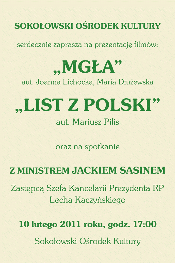 Mgła i List z Polski