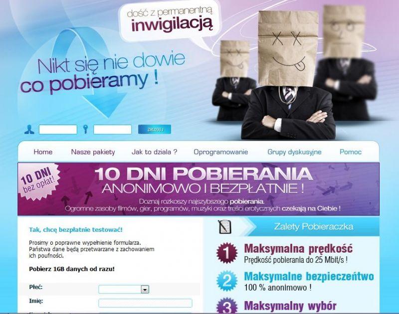 Przestroga przed stroną pobieraczek.pl