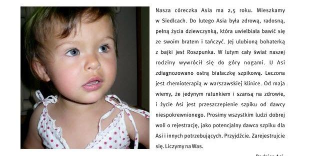 Pomóżmy małej Asi!
