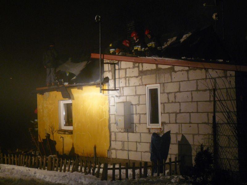 Pożar budynku mieszkalnego