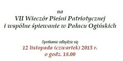 Wspólne śpiewanie w Pałacu Ogińskich