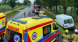 Wypadek w Broszkowie. Utrudnienia w ruchu