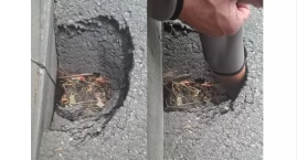 Głęboka dziura w asfalcie przy ul. Kosowskiej. Kiero&hellip;