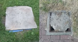 Niebezpieczne studzienki przy ul. 11 Listopada w Sie&hellip;