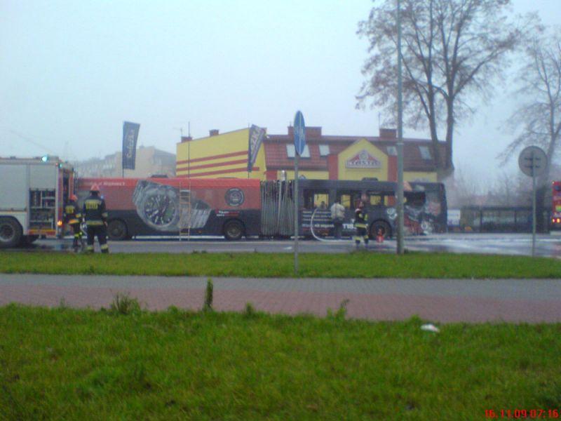 Spłonął autobus MPK