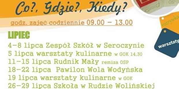 Twórcze wakacje w Wodyniach