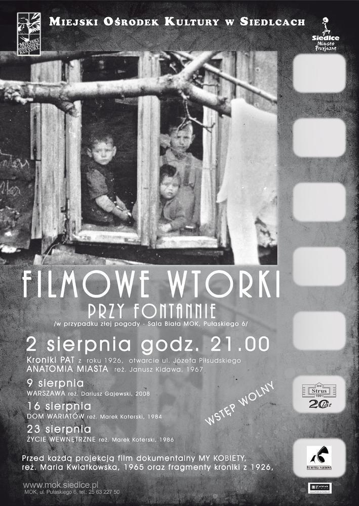 Filmowe wtorki przy fontannie