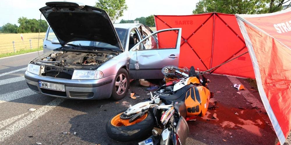 Kolejny wypadek motocyklisty