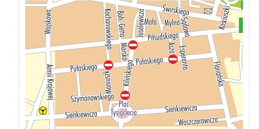 Zamknięte będą ulice