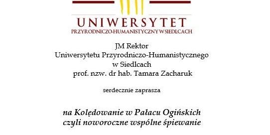 Kolędowanie w Pałacu Ogińskich