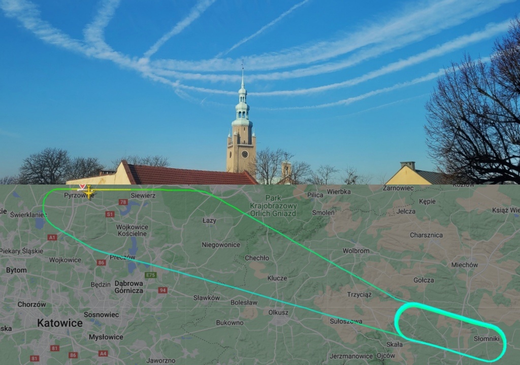 Samolot z Katowic do Krakowa krążył w powietrzu ponad 3 godziny. Zrobił 27 kółek i zawrócił