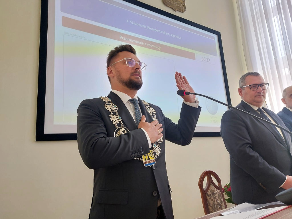 Marcin Krupa złożył ślubowanie i rozpoczął swoją trzecią kadencję na stanowisku prezydenta Katowic
