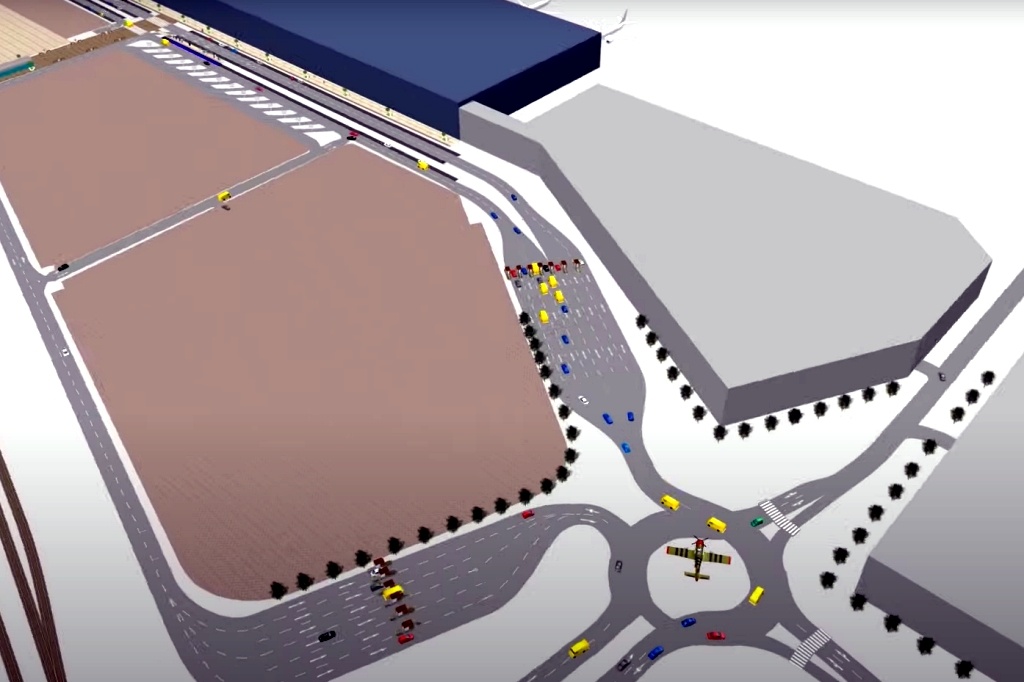 Nowy terminal, parkingi i układ drogowy. Katowice Airport pokazuje wizualizacje i symulację ruchu
