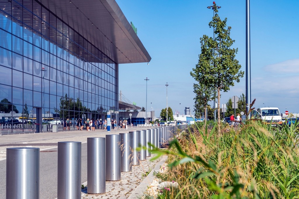 Nowa zieleń na parkingu Katowice Airport. Lotnisko posadziło kilkadziesiąt drzew