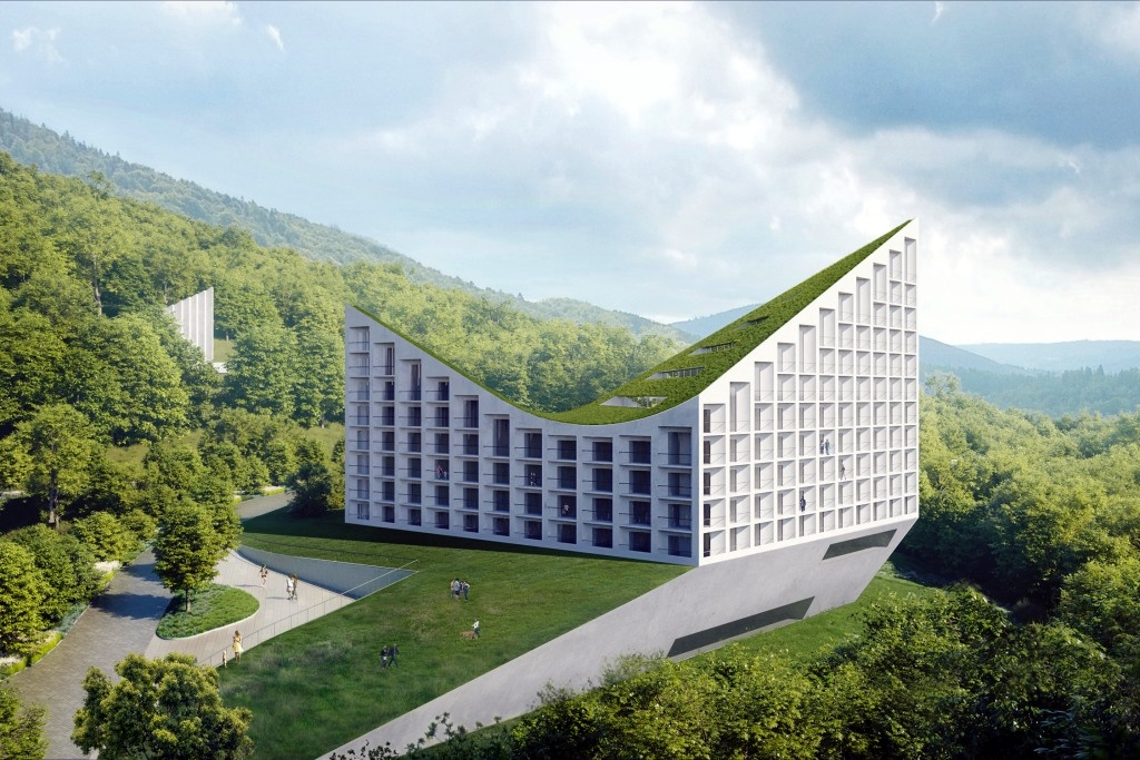 Architekci z Katowic zaprojektowali nowe piramidy w Ustroniu. Wkrótce ma ruszyć rozbudowa uzdrowiska