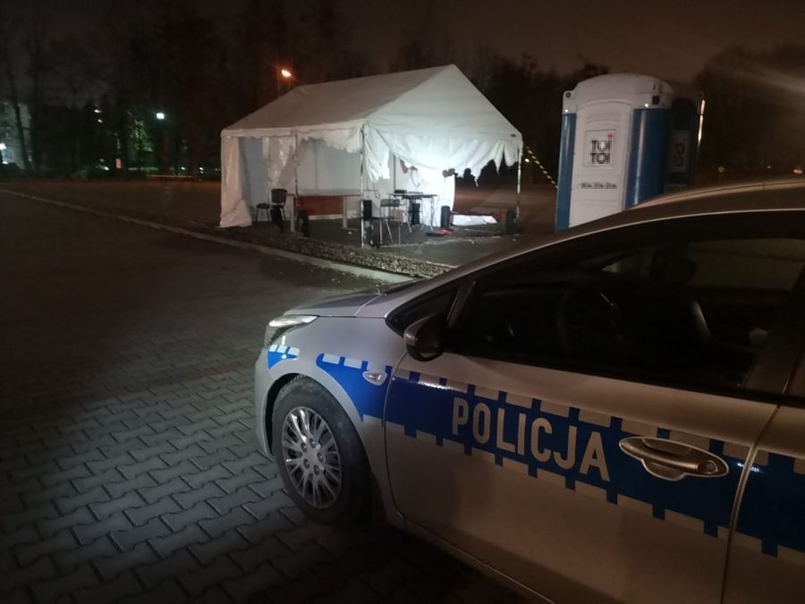 Podpalenie punktu pobrań materiału do testów na koronawirusa
