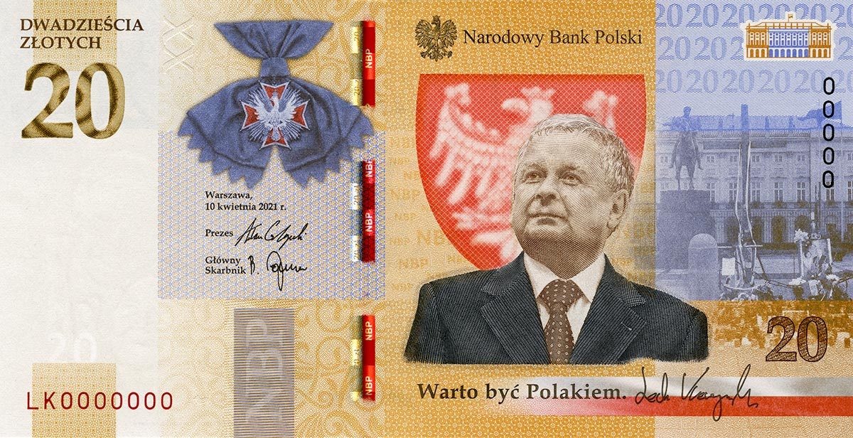 NBP zaprezentował nowy banknot. Jest na nim Lech Kaczyński
