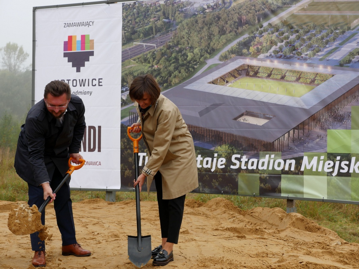 Rozpoczęła się budowa stadionu miejskiego. Prezydent Katowic: Wreszcie mamy ten dzień, w którym nie ma odwrotu