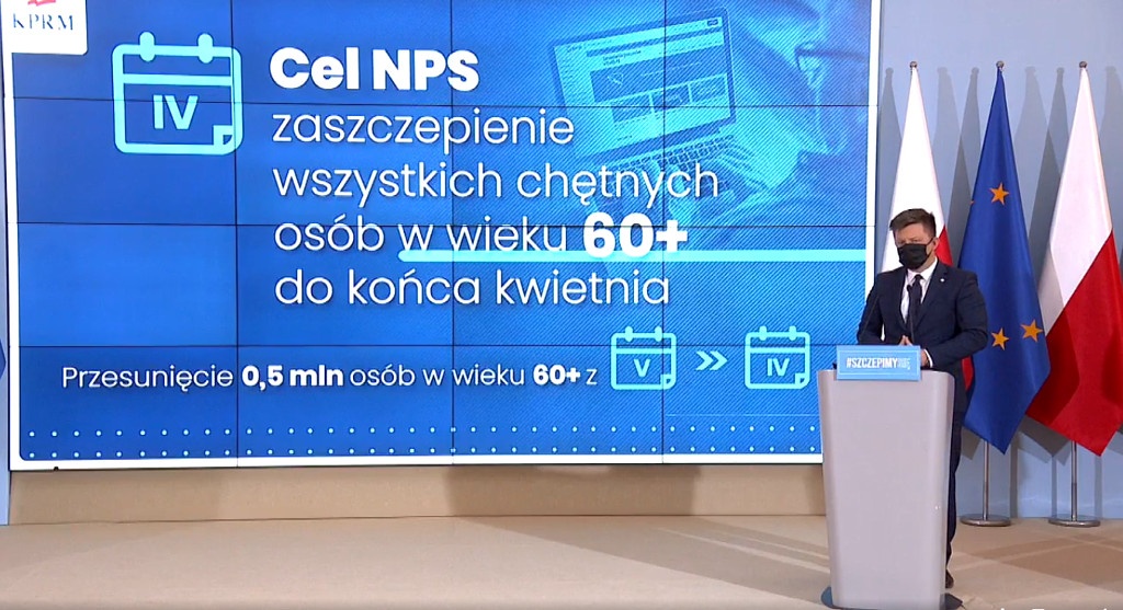 Rząd apeluje do punktów szczepień: Przesuwajcie szczepienia osób 60+ z maja na kwiecień