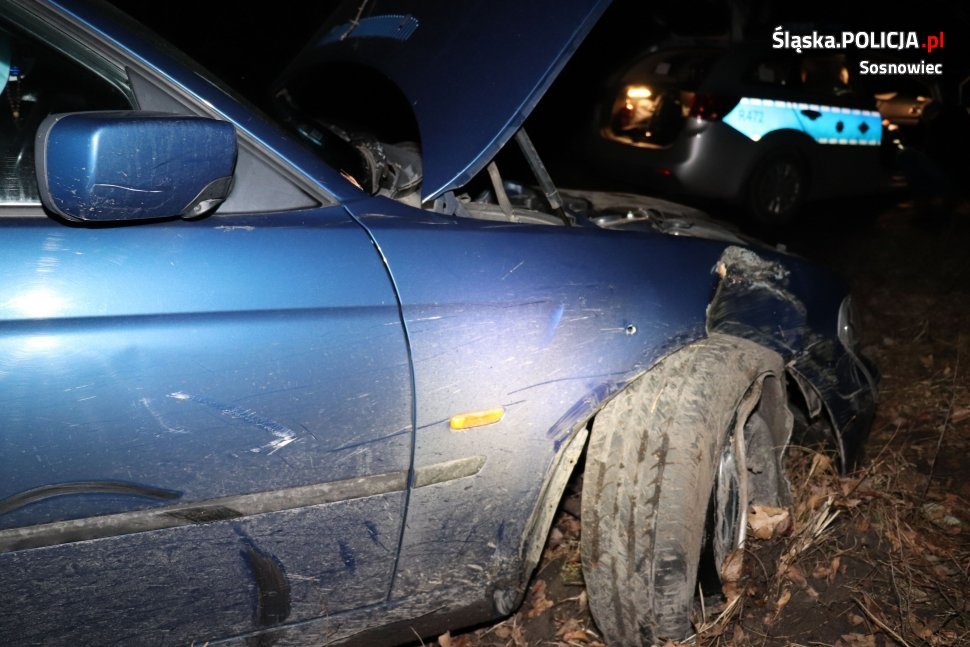 Pościg za pijanym kierowcą BMW zakończył się w Sosnowcu. Policjanci użyli broni