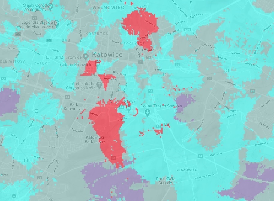 Mapa zasięgu sieci 5G w Katowicach. Gdzie można już korzystać z sieci najnowszej generacji [MAPA]
