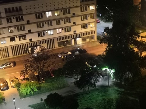 Samochód stoczył się z parkingu i blokował drogę na Koszutce