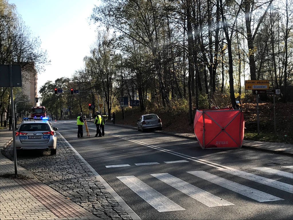 Śmiertelny wypadek na pasach w Giszowcu