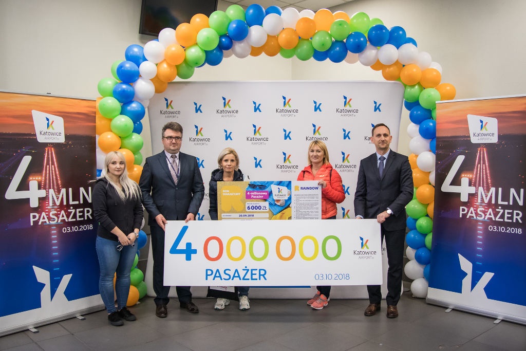 Czteromilionowy pasażer na lotnisku w Pyrzowicach