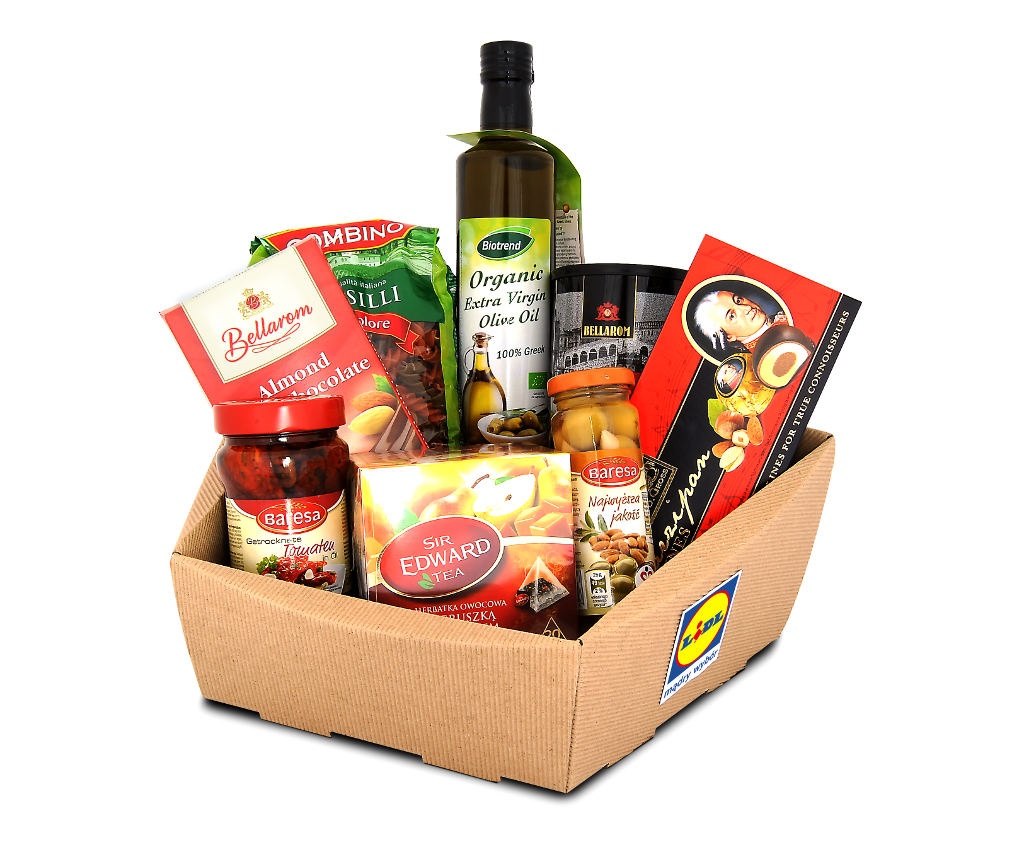 Rozdajemy kosze z produktami z Lidla
