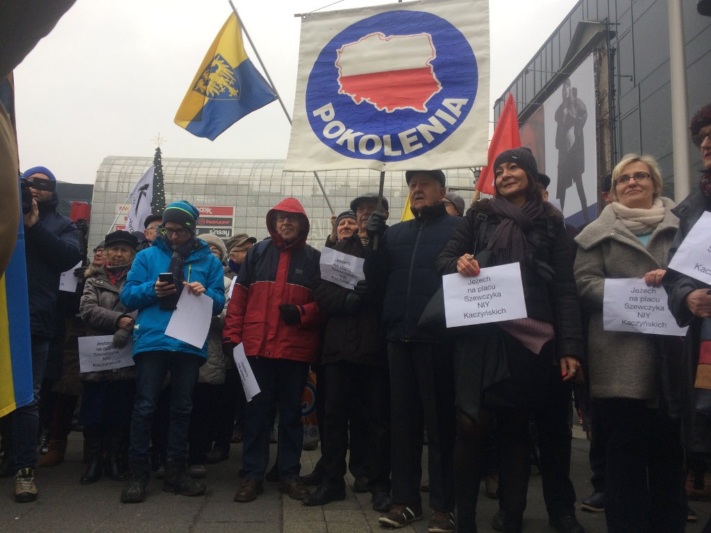 Platforma Obywatelska zorganizowała protest na placu Wilhelma Szewczyka