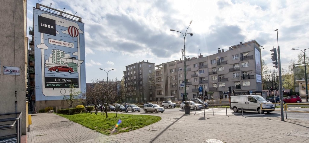 Powstał nowy mural w Katowicach. To reklama Ubera