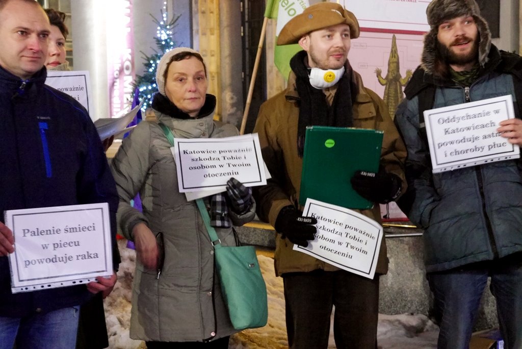 Kilkanaście osób na demonstracji antysmogowej