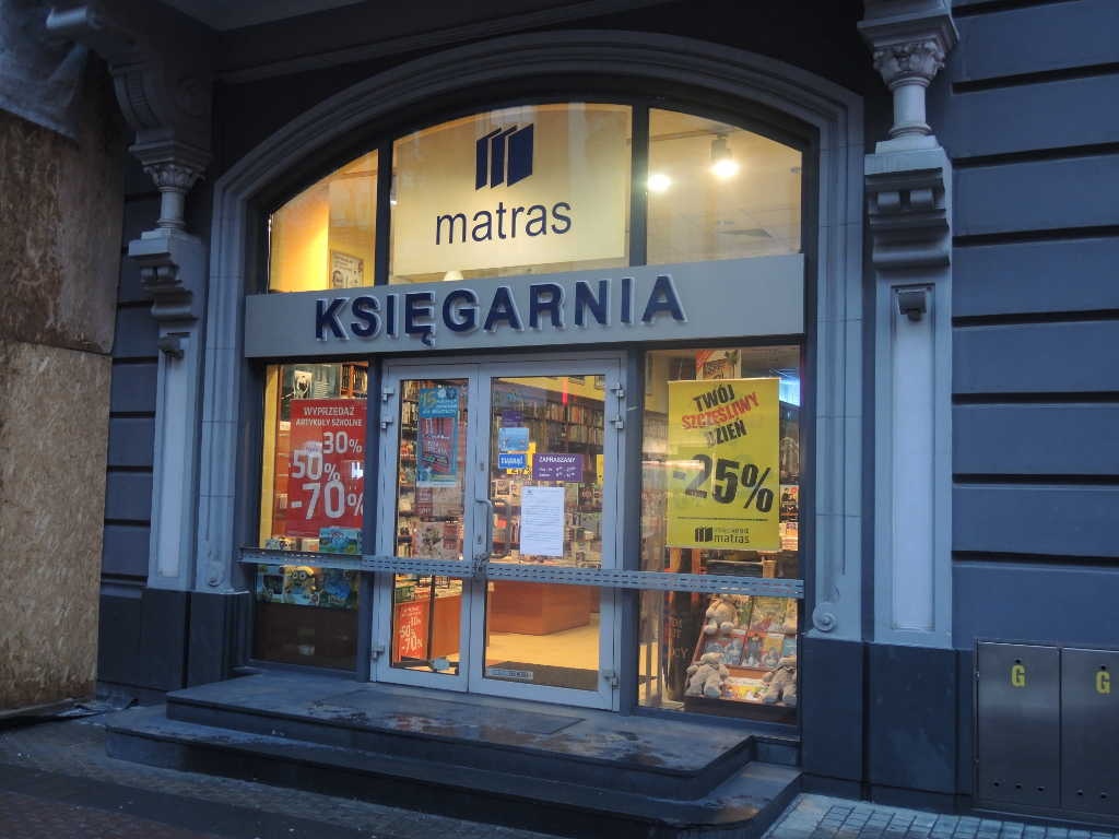 Koniec księgarni Matras na Stawowej