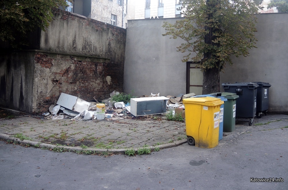 Dzikie wysypisko w centrum Katowic. Nie ma chętnych, żeby je posprzątać