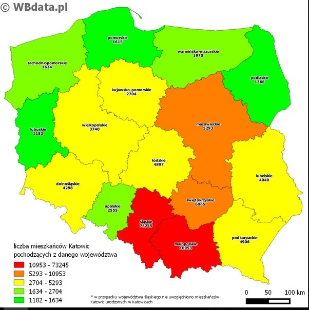 Skąd pochodzą mieszkańcy Katowic? Ciekawe wyniki specjalistycznej analizy
