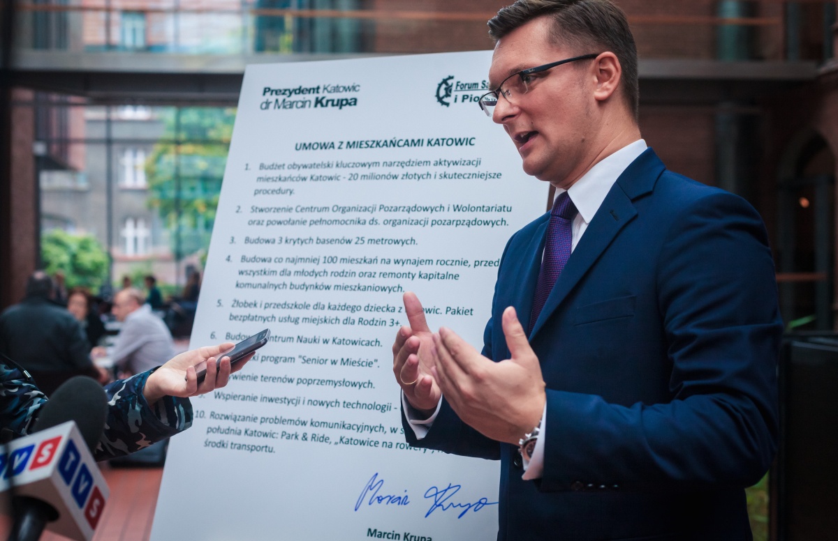 100 dni Marcina Krupy na stanowisku prezydenta Katowic. Największe plusy i minusy