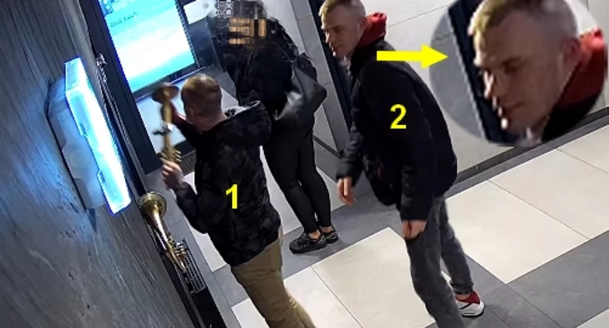 Oderwali trąbkę od ściany w apartamentowcu w centrum Katowic. Szuka ich policja