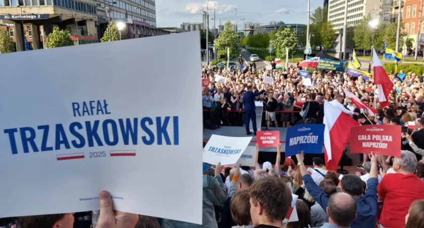 Wiec Rafała Trzaskowskiego w Katowicach. Mówił o Rosji, dzieleniu Polaków i języku śląskim