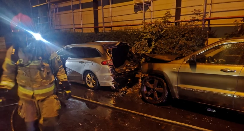 Pożar samochodów w Załężu. Sprawą zajmuje się policja